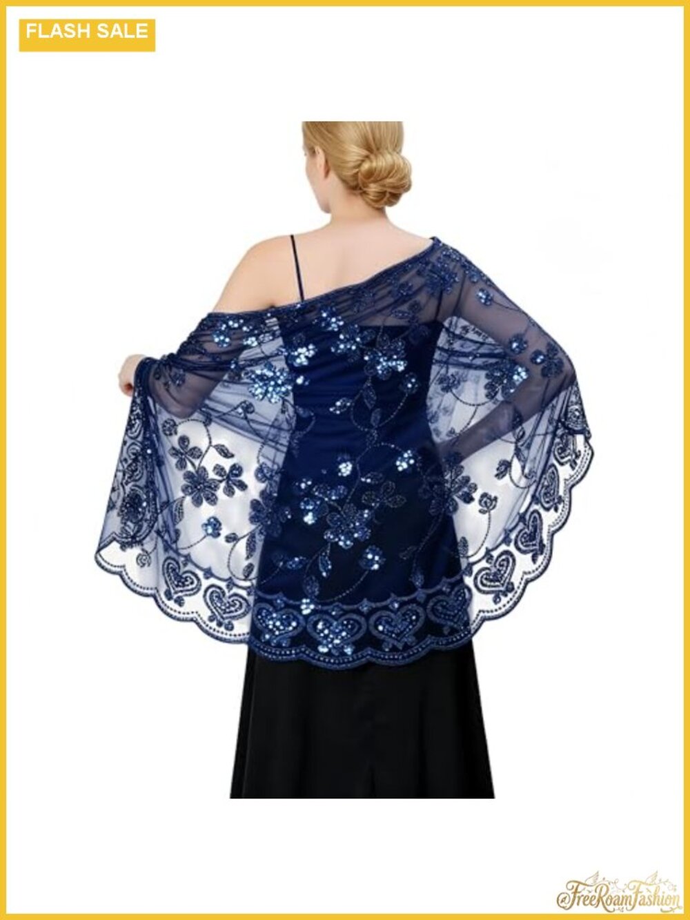 Sequin Shawl Wrap for Women - Formal Evening Wedding Scarf